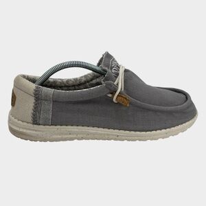 Hey Dude Gray Wally Break Stitch Shoes Men’s Size 11 Great Condition Comfy